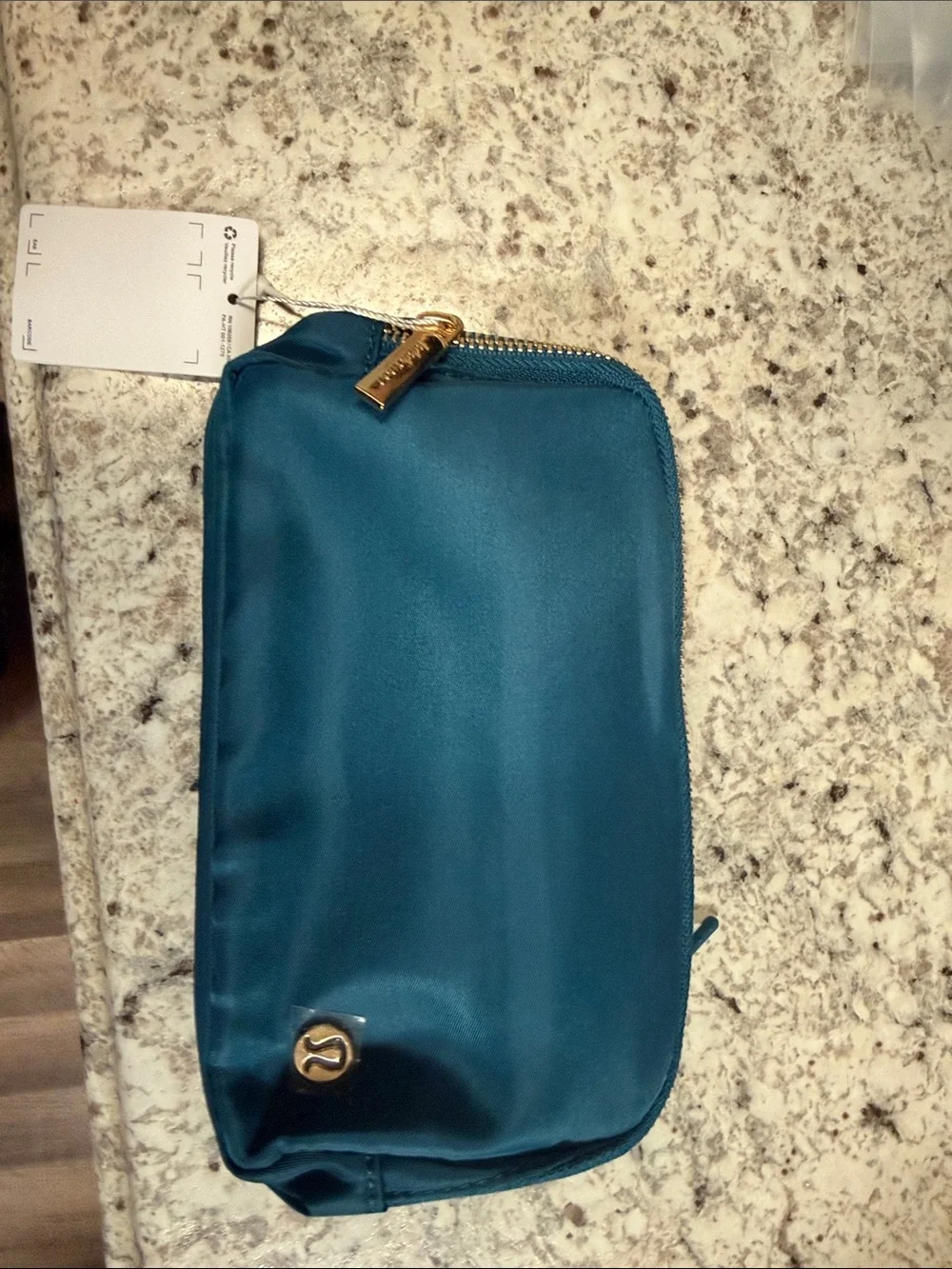 Teal Satin Lululemon fanny pack